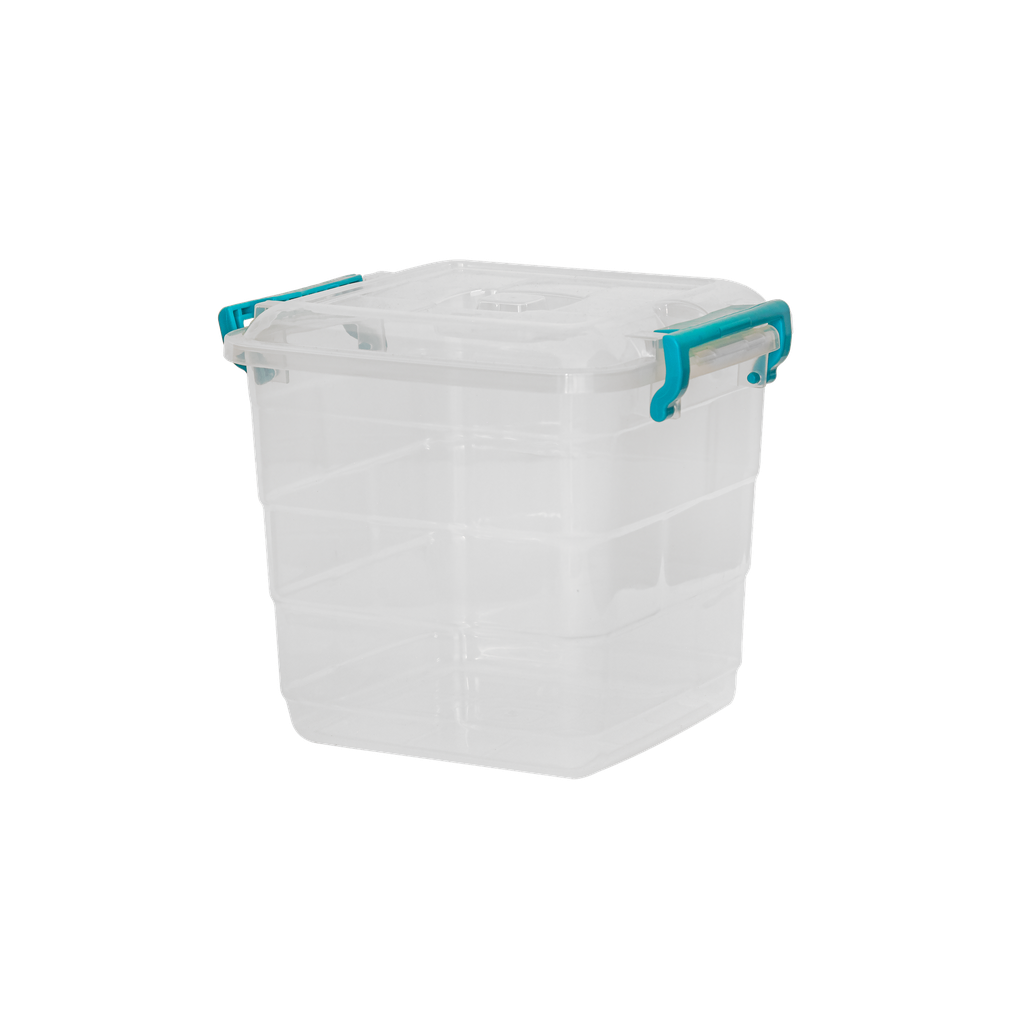 CONTENEDOR FANTASIA 10 L X 12 UND TRANSPARENTE AZUL﻿