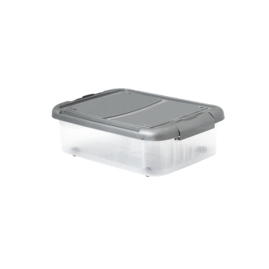 CAJA ARMONY 25 L X 6 UND TRANSPARENTE GRIS