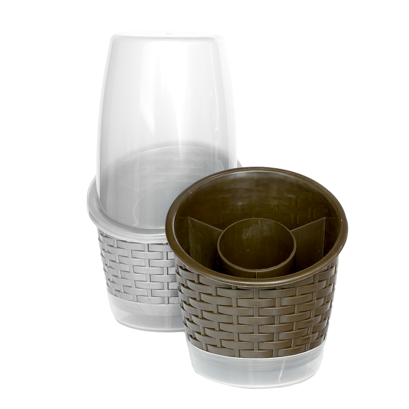 CUBIERTERO RATTAN X 18 UND CAFE