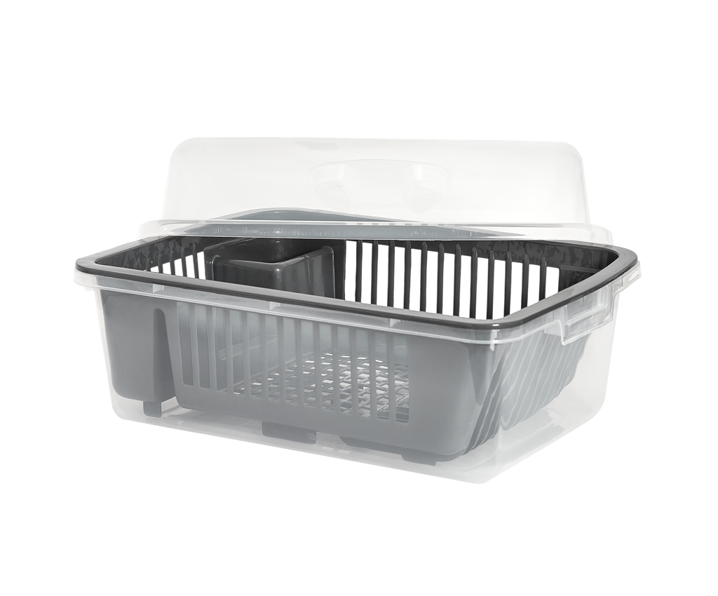 ESCURRIDOR MEGAUTIL CON TAPA X 6 UND GRIS