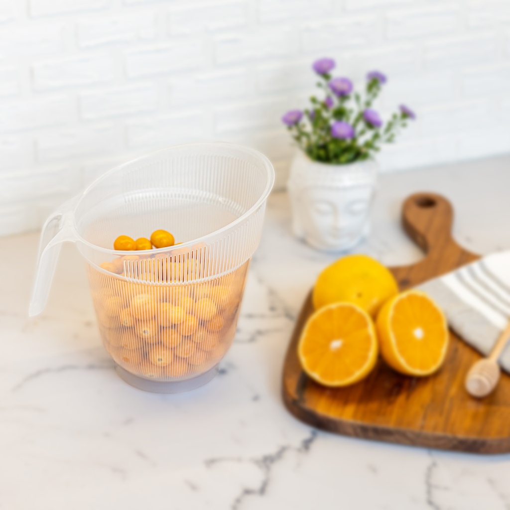 JARRA ESCURRIDORA FANTÁSTICA 2 L X 18 UND TRANSPARENTE BLANCA