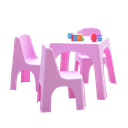 MESA INFANTIL MINIKIN X 8 UND ROSA