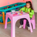 MESA INFANTIL MINIKIN X 8 UND ROSA
