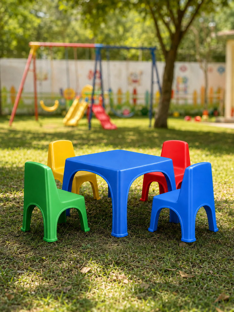 MESA INFANTIL MINIKIN X 8 UND AZUL OSCURO