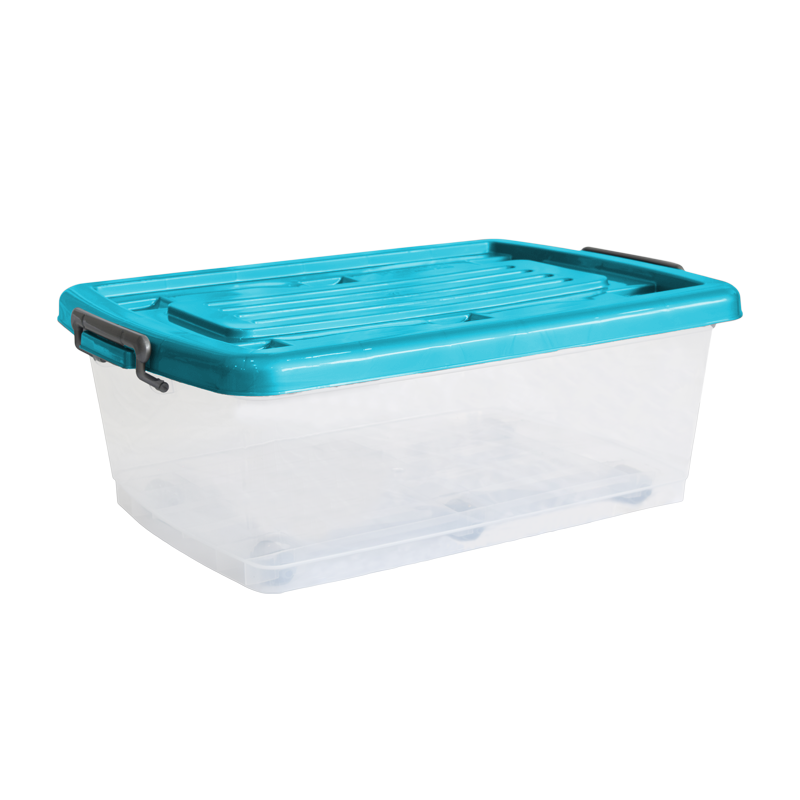 CAJA MEGAÚTIL 30 L X 6 UND TRANSPARENTE AZUL
