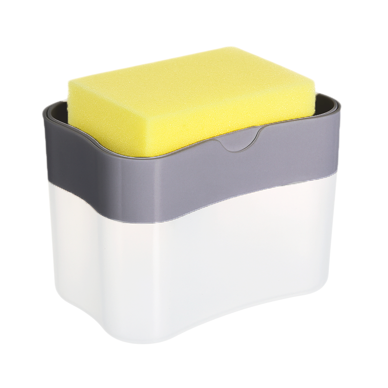 ﻿DISPENSADOR DE JABÓN COCINA X 18 UND TRANSPARENTE GRIS PLATA﻿