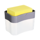 DISPENSADOR DE JABÓN COCINA X 18 UND TRANSPARENTE GRIS PLATA﻿