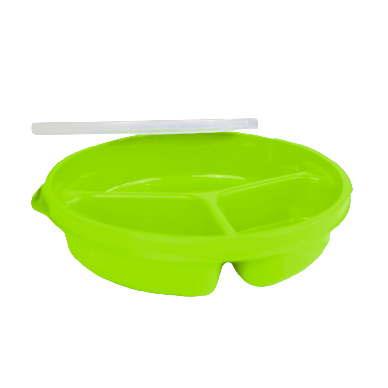 PORTACOMIDAS 3 DIVISIONES X 24 UND VERDE