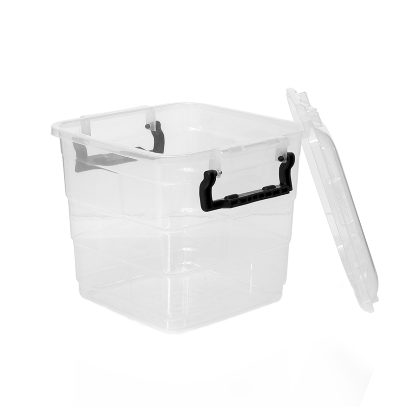 CONTENEDOR FANTASIA 5 L X 24 UND TRANSPARENTE NEGRO﻿