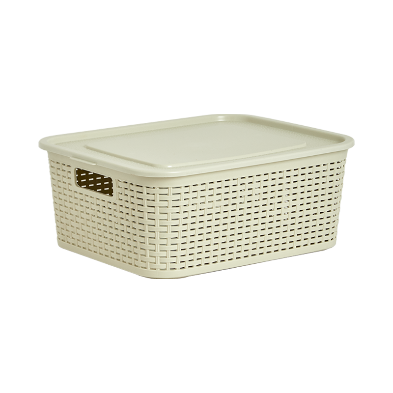 CANASTA RATTAN ECORED 8 L X 12 UND BEIGE