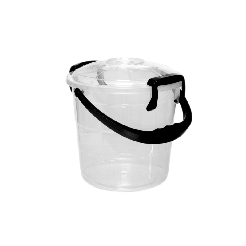 BALDE FANTASIA 5 L X 12 UND TRANSPARENTE NEGRO