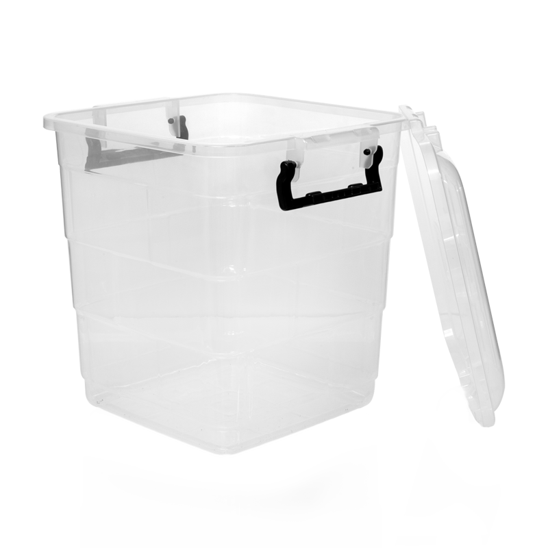 ﻿CONTENEDOR FANTASIA 10 L X 12 UND TRANSPARENTE NEGRO﻿