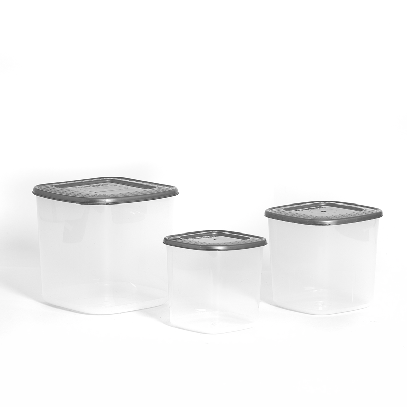 CONTENEDOR MULTIUSOS SET X 3 X 12 UND GRIS PLATA