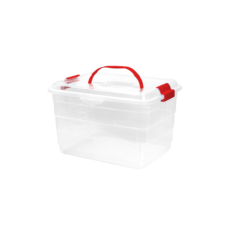 CAJA FANTASIA 5 L X 12 UND TRANSPARENTE ROJO