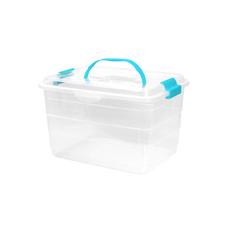 CAJA FANTASIA 9 L X 12 UND TRANSPARENTE AZUL