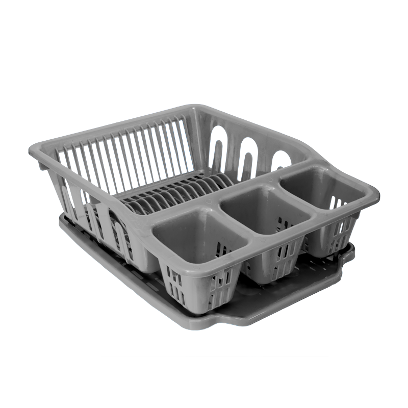 PLATERO CON BANDEJA X 12 UND GRIS PLATA