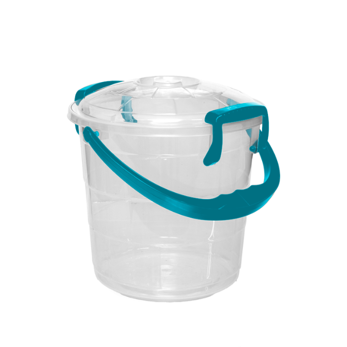 ﻿BALDE FANTASIA 10 L X 12 UND TRANSPARENTE AZUL﻿