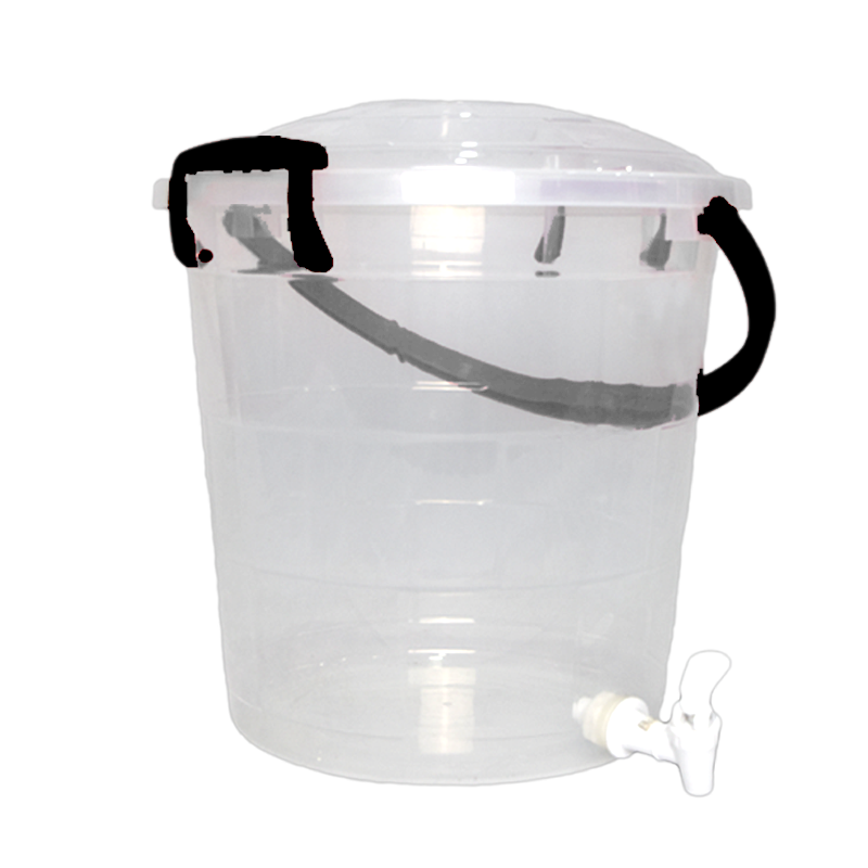 ﻿BALDE FANTASIA C/CANILLA 15 L X 12 UND TRANSPARENTE NEGRO﻿