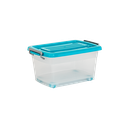 CAJA MEGAUTIL CON RUEDAS 25 L X 6 UND TRANSPARENTE AZUL