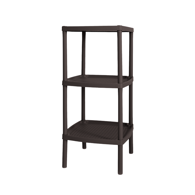 MESA CUADRADA TRES NIVELES X 6 UND CAFE