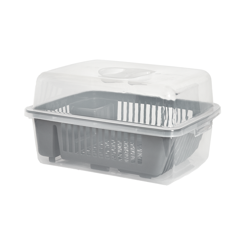 ESCURRIDOR MEGAUTIL CON TAPA X 6 UND GRIS﻿