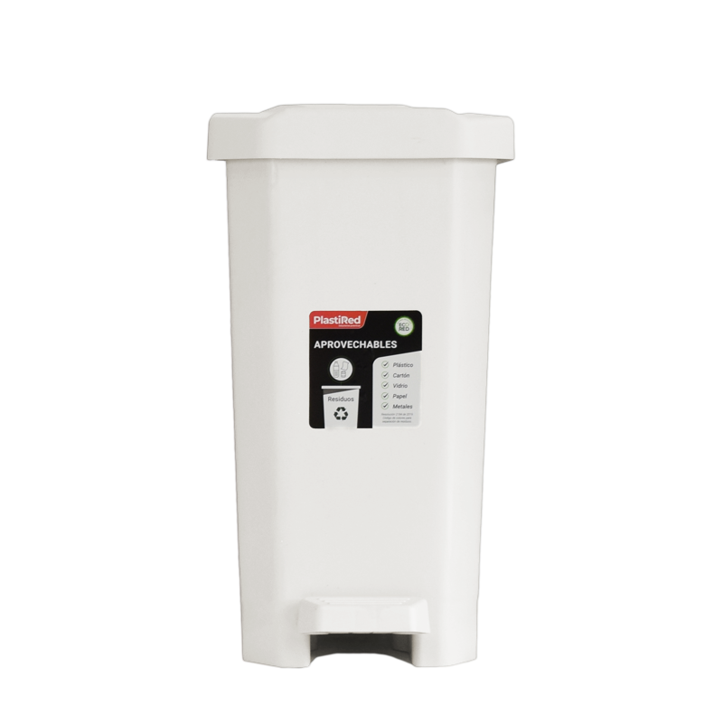 PAPELERA ISAC INSTITUCIONAL 55 L X 6 UND BLANCO