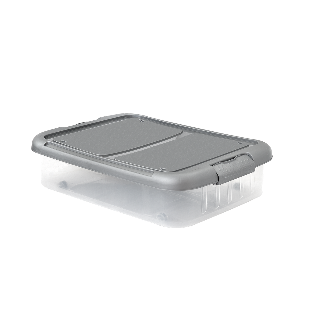 CAJA BAJOCAMA ARMONY 45 L X 6 UND TRANSPARENTE GRIS