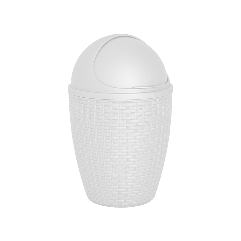 PAPELERA RATTAN POLAR X 15 UND BLANCO