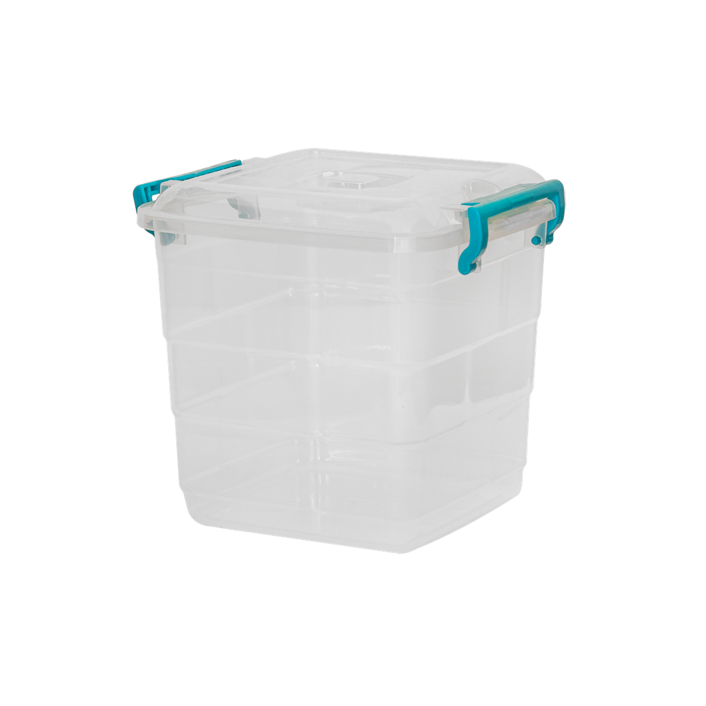 ﻿CONTENEDOR FANTASIA 15 L X 14 UND TRANSPARENTE AZUL﻿