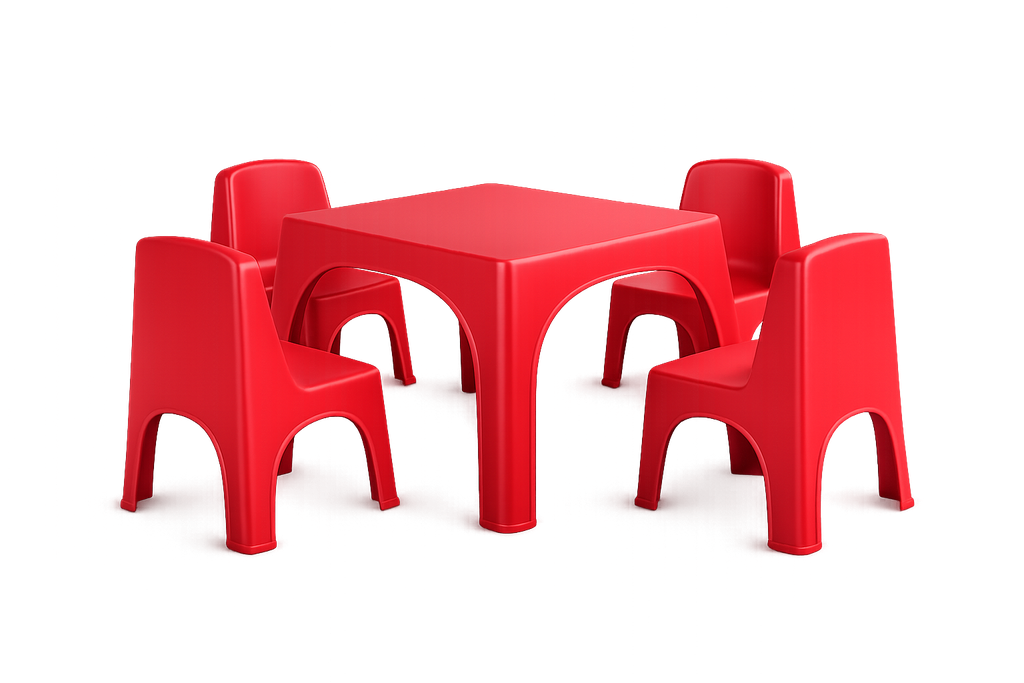 MESA INFANTIL MINIKIN X 8 UND ROJA
