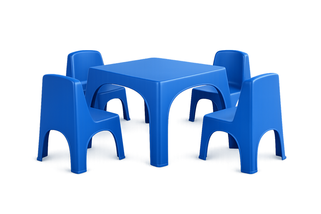 MESA INFANTIL MINIKIN X 8 UND AZUL OSCURO