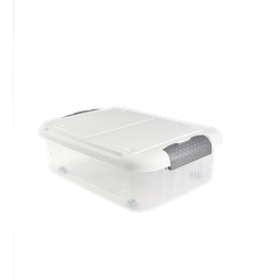 [01701/BLANCO] CAJA ARMONY 25 L X 6 UND TRANSPARENTE BLANCO