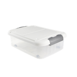 [01702/BLANCO] CAJA ARMONY 45 L X 6 UND TRANSPARENTE BLANCO