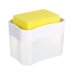 [02455/BLANCO] ﻿DISPENSADOR DE JABÓN COCINA X 18 UND TRANSPARENTE BLANCO﻿