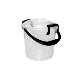 [06543/NEGRO] BALDE FANTASIA 5 L X 12 UND TRANSPARENTE NEGRO