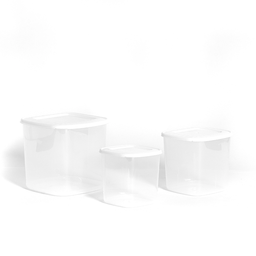 [06580/BLANCO] CONTENEDOR MULTIUSOS SET X 3 X 12 UND BLANCO
