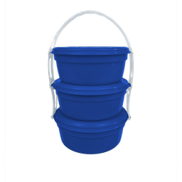 [03682/AZUL CLARO] PORTACOMIDAS REDONDO X 3 X 24 UND AZUL