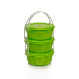 [03682/VERDE LIMON] PORTACOMIDAS REDONDO X 3 X 24 UND VERDE