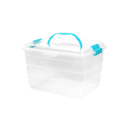 [01690/AZUL] CAJA FANTASIA 9 L X 12 UND TRANSPARENTE AZUL