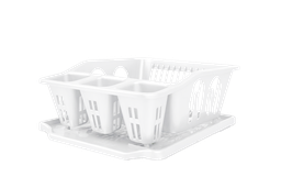 [02452/BLANCO GRANITO] PLATERO CON BANDEJA STELLAR X 12 UND BLANCO GRANITO