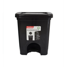 [07579/NEGRO] PAPELERA RECICLAJE ECORED 20 L X 12 UND NEGRO