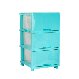 [08545/AZUL PASTEL] MUEBLE ORGANIZADOR LISO X3 AZUL X 2 UND AZUL PASTEL